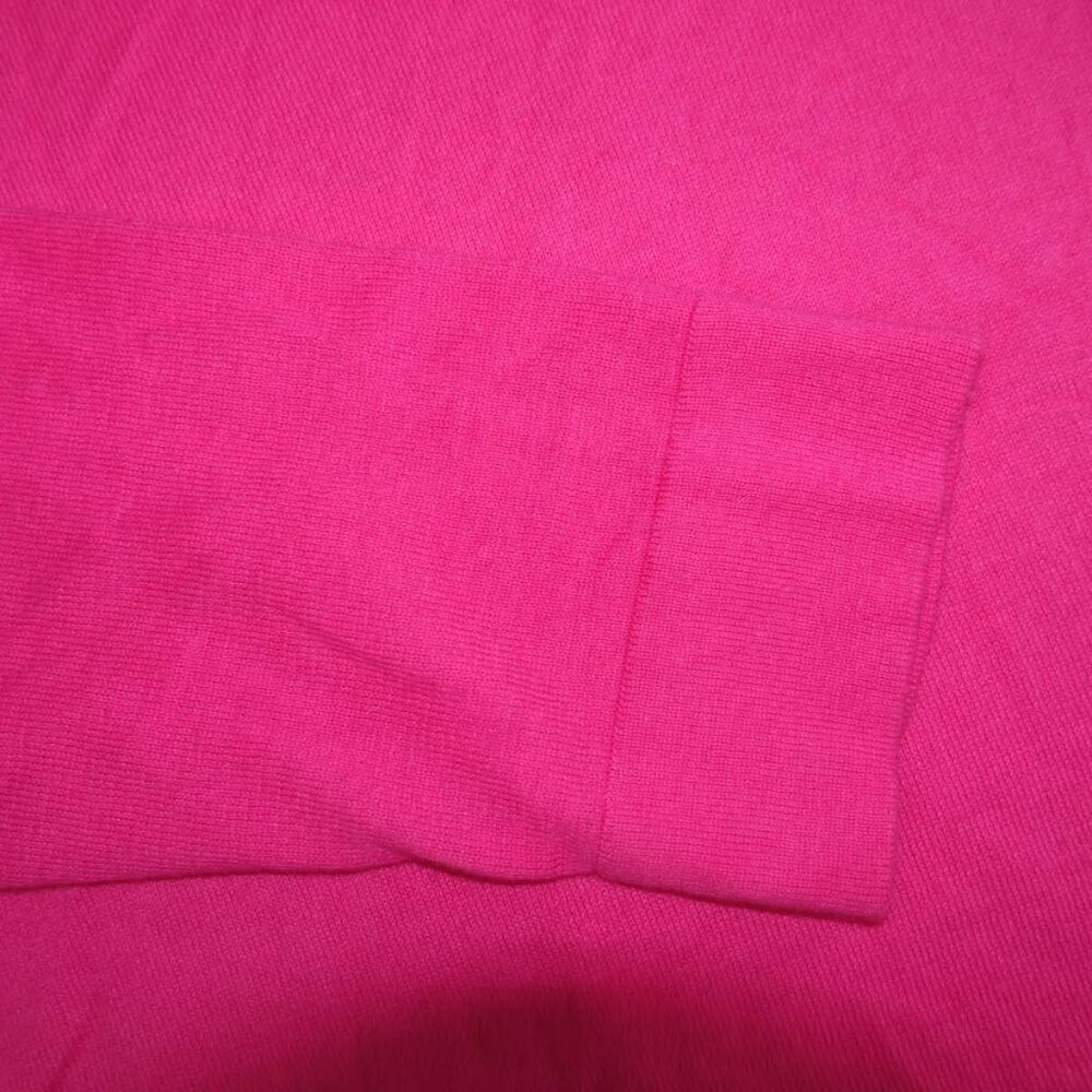 J. Crew Women's Teddie Cotton Crewneck Sweater Large Pink Pullover Style L1561 L - Picture 3 of 6